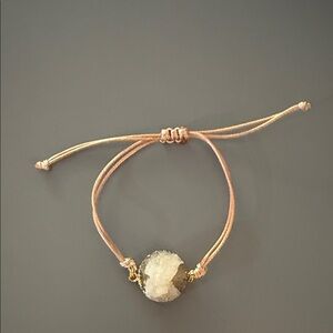 Elegant Pink Druzy Bracelet